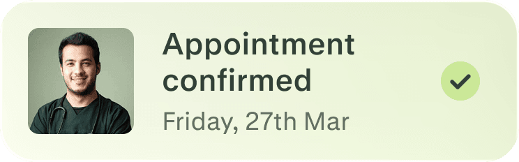 Appointment confirmed
