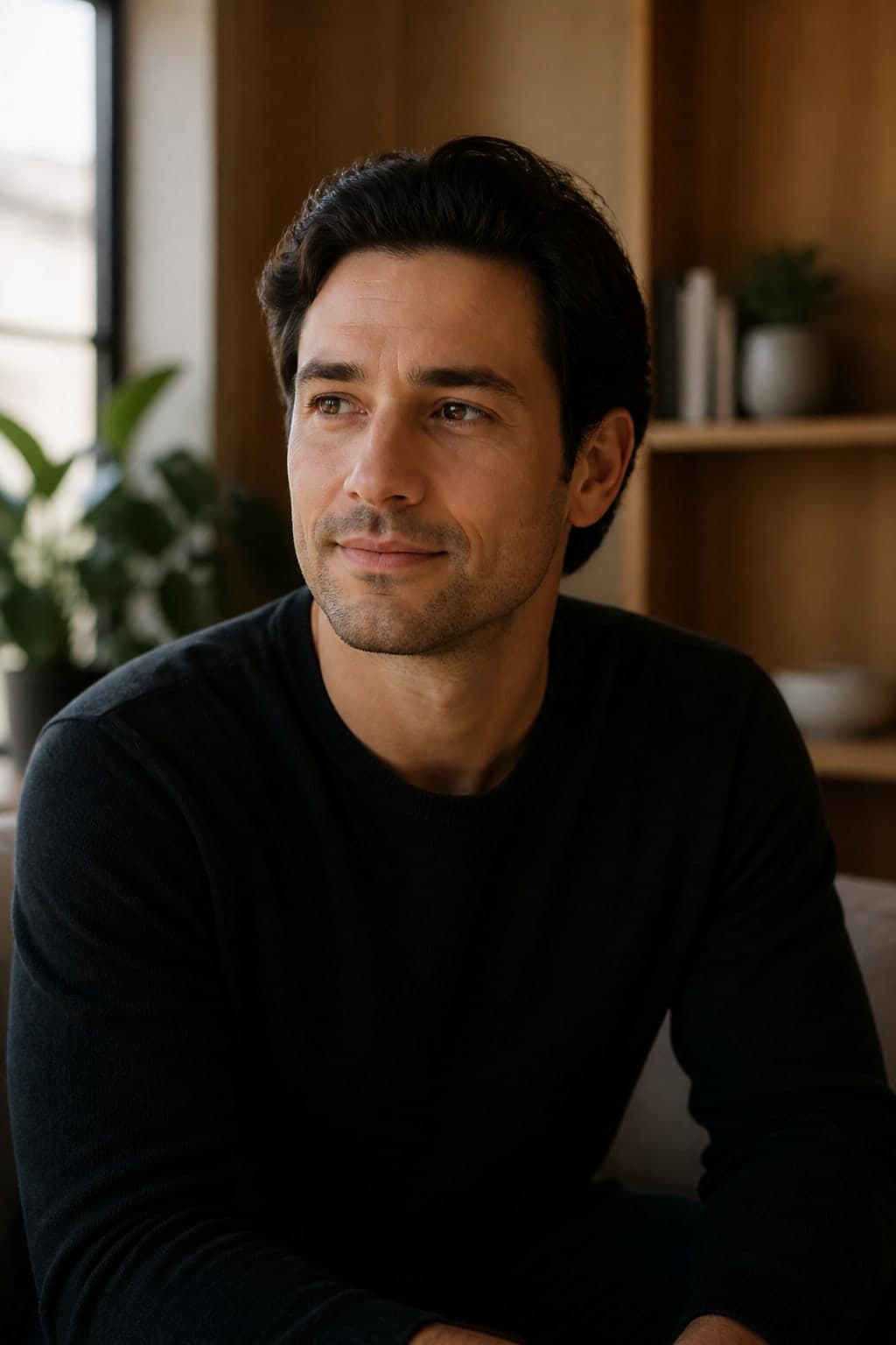 A man with a full head of hair, photographed in warm daylight