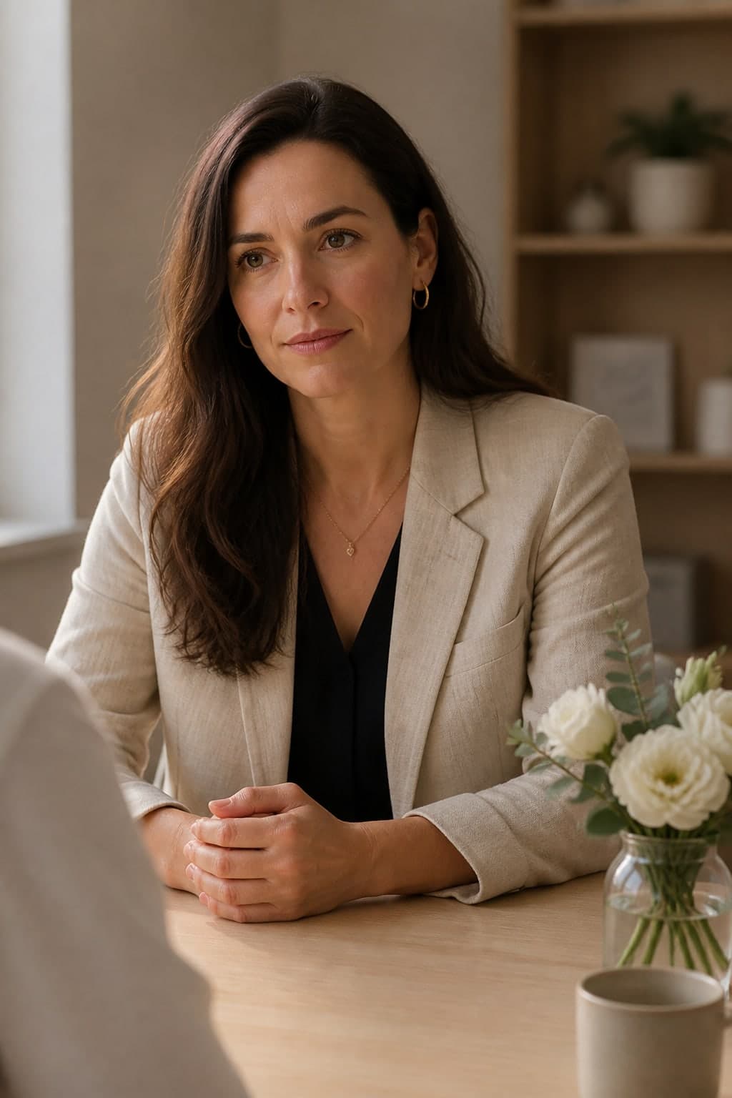 A Buji Care Adviser in a quiet consultation